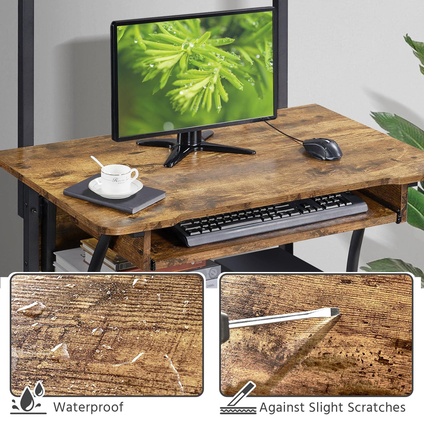 Rustic Brown Computer Desk