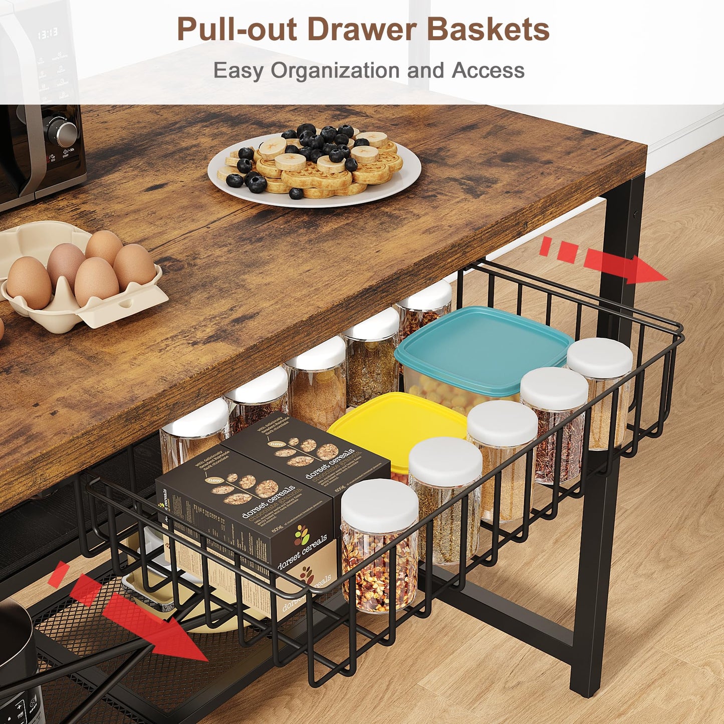 Vintage Kitchen Bakers Rack