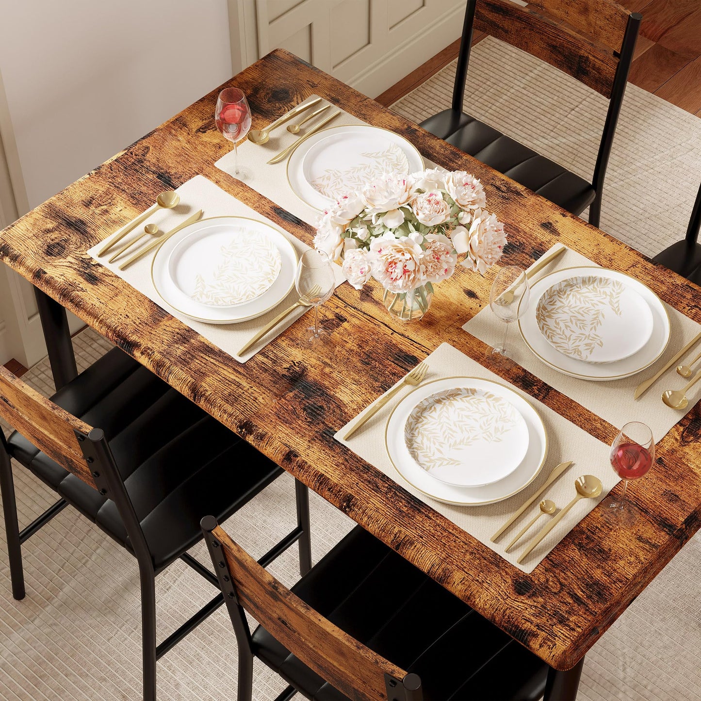 Rustic Brown Dining Table