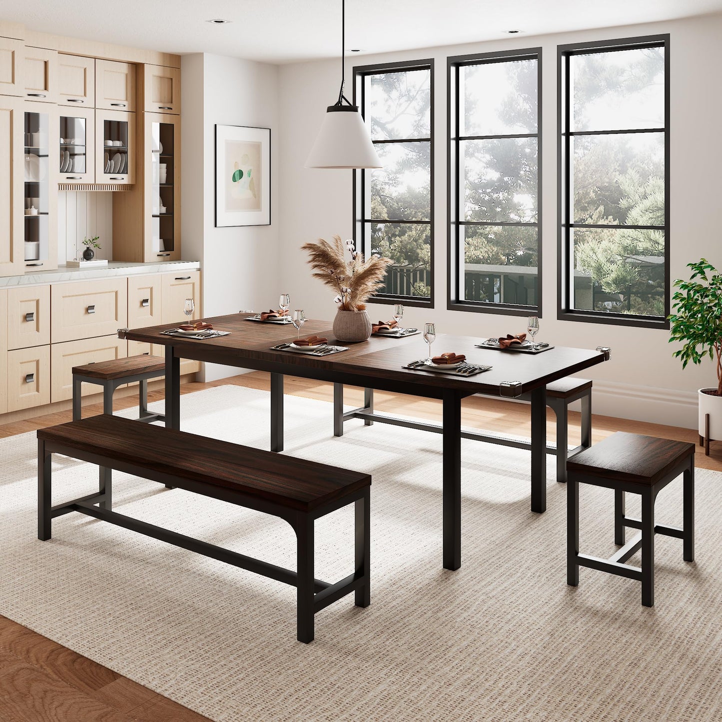 5 Pieces Dining Room Table Set