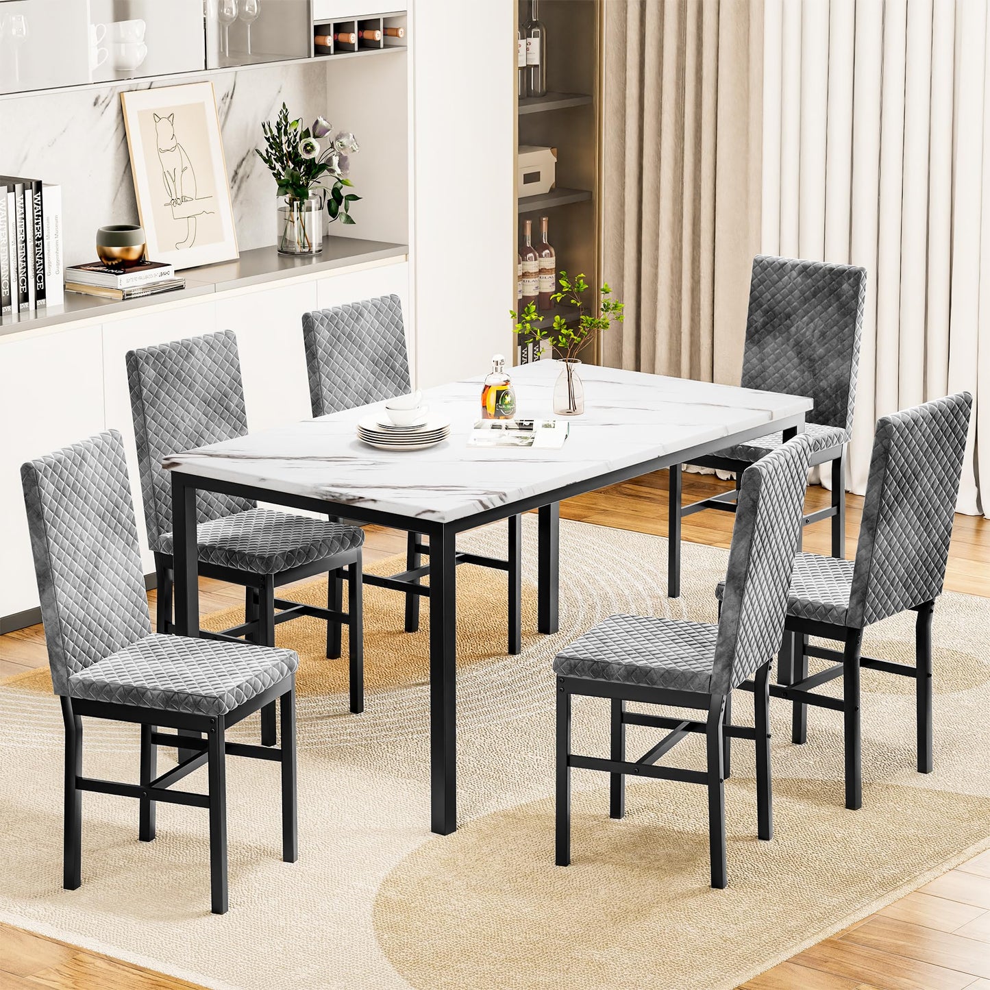Grey Dining Table Set