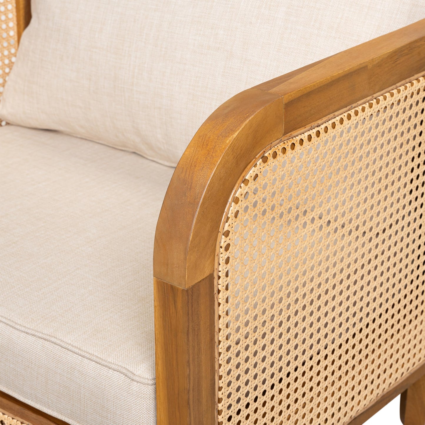 Bohemian Acacia Wood Patio Accent Chairs
