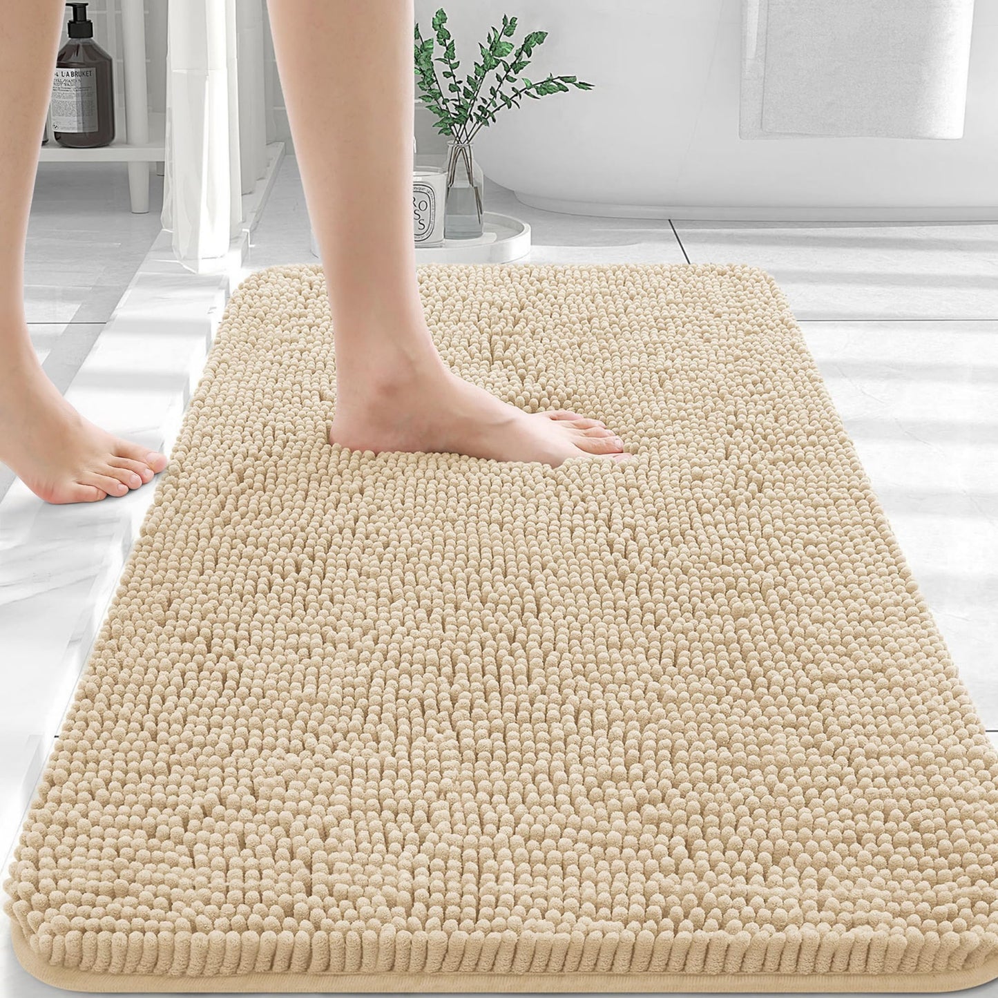 Beige Bathroom Rugs