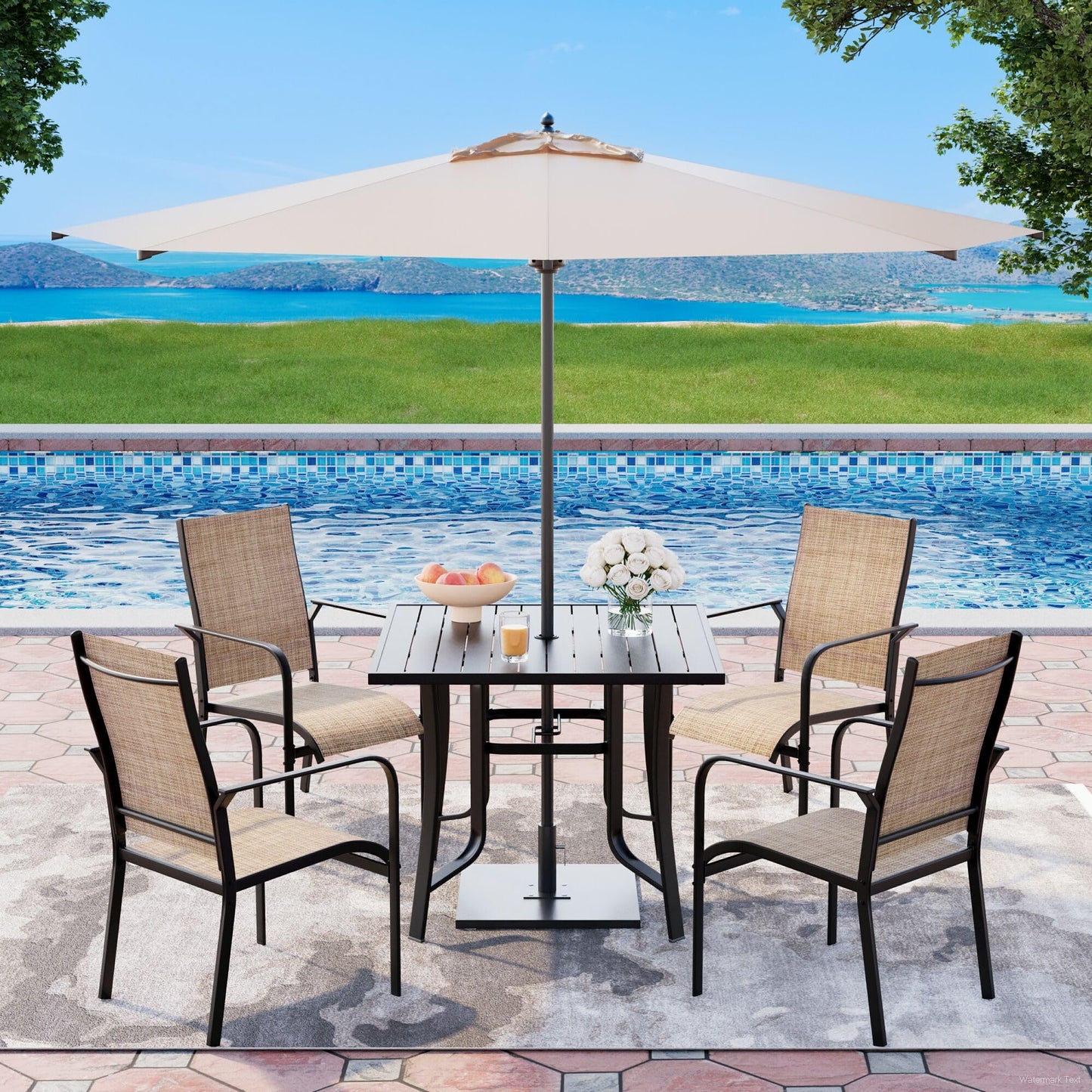 Outdoor Table and Chairs Set for 4