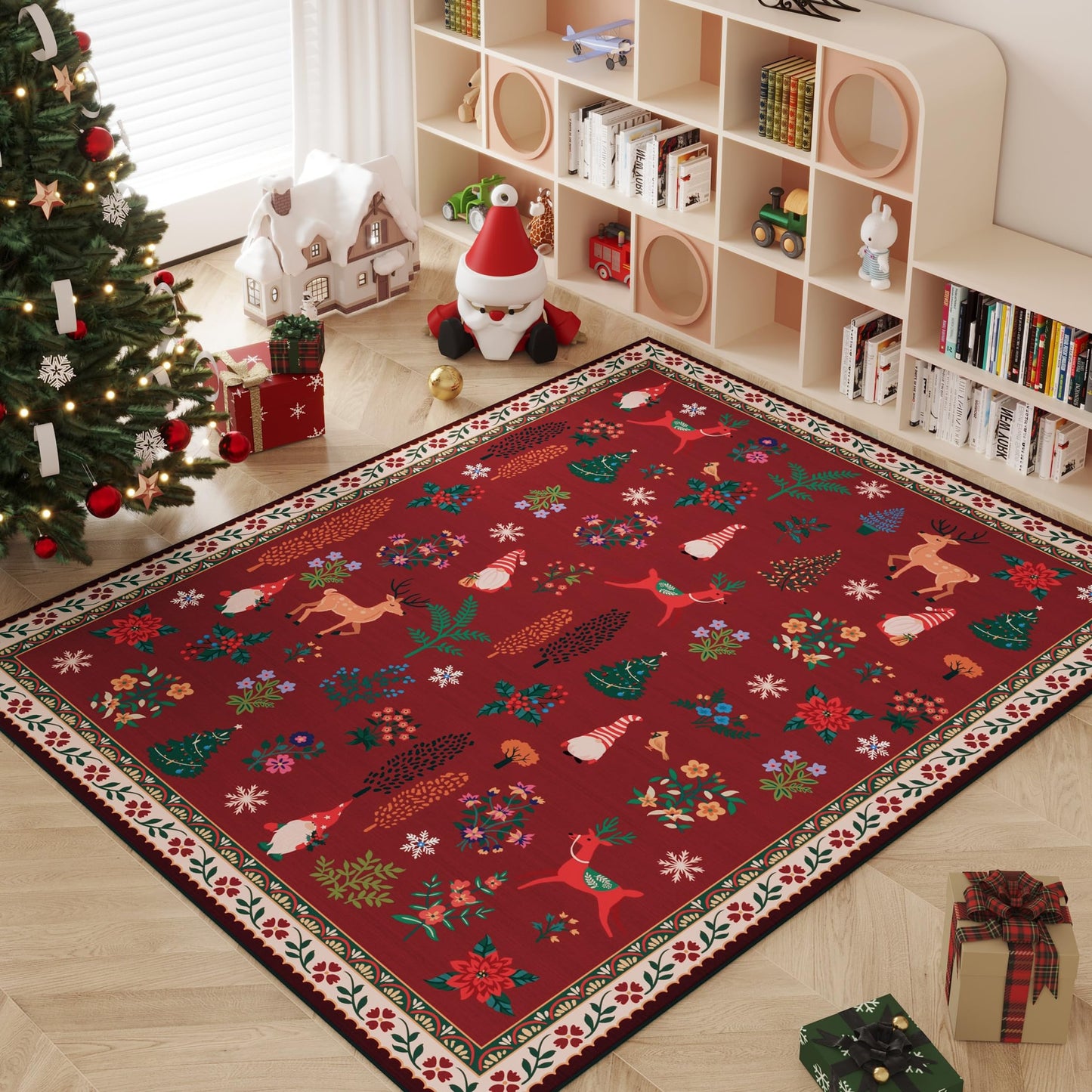 Santa Claus Red Rugs