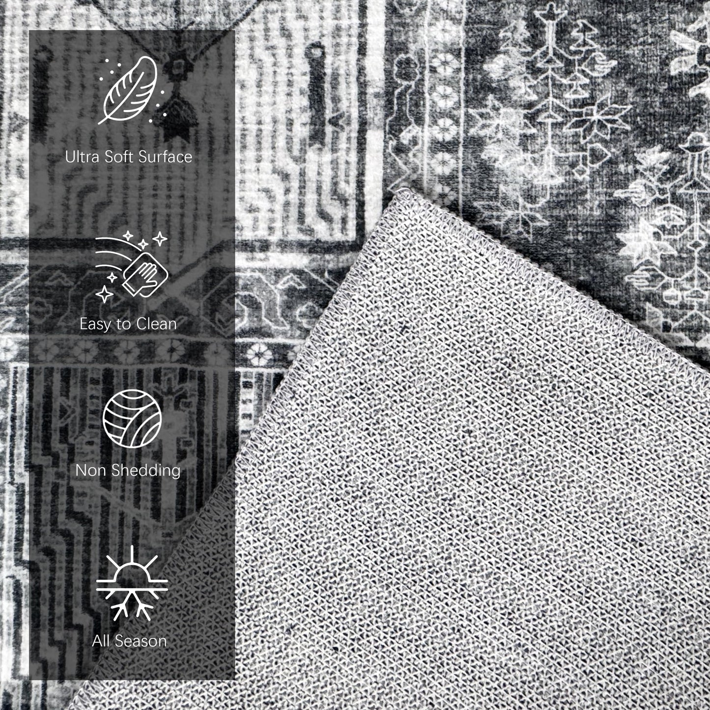 Vintage-grey Area Rugs