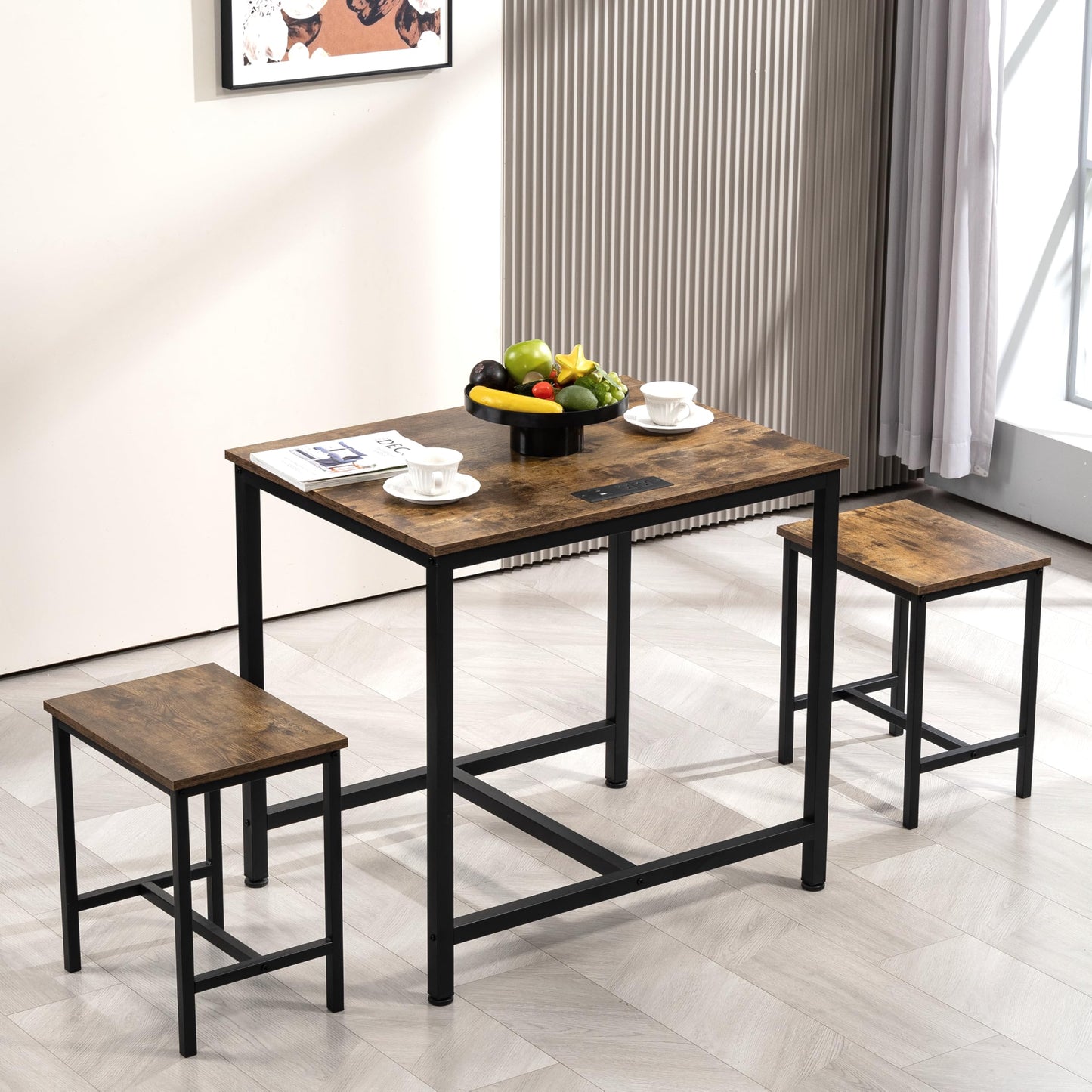 Dining Table with LED Lights