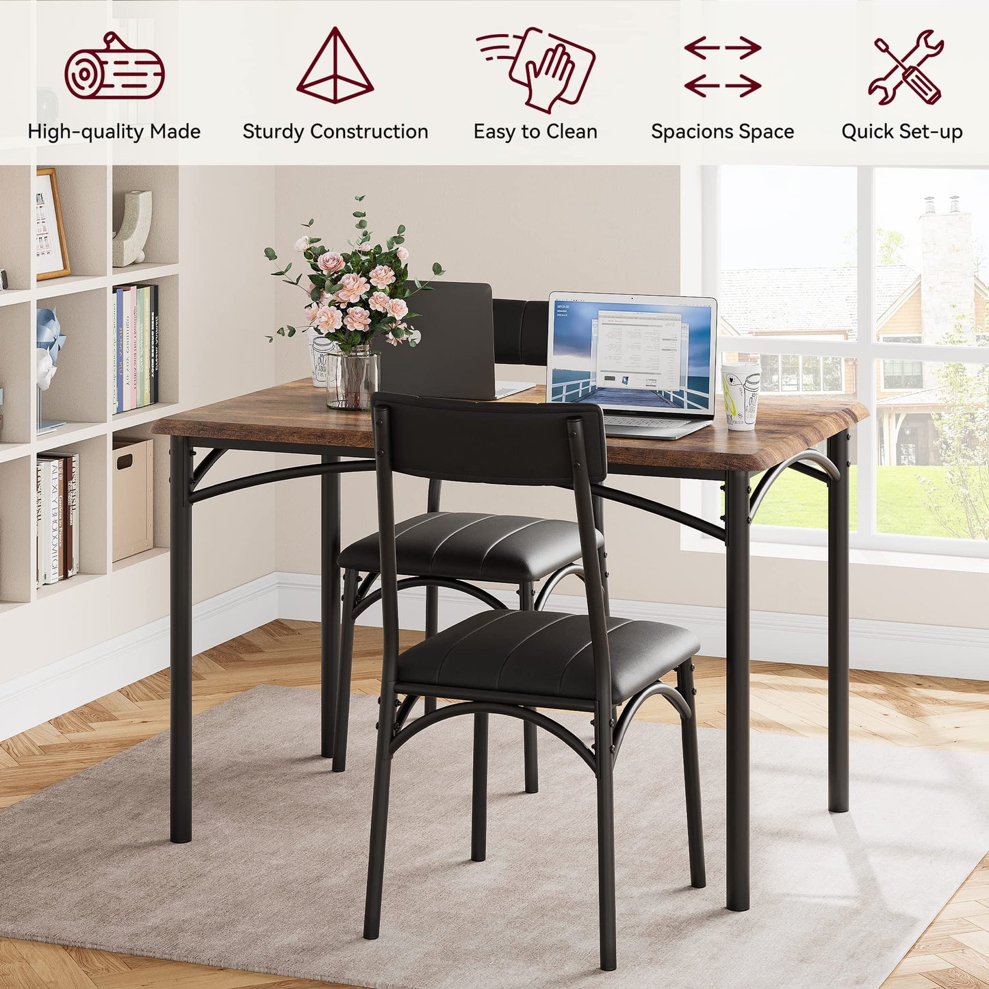 Rustic Brown Dining Table