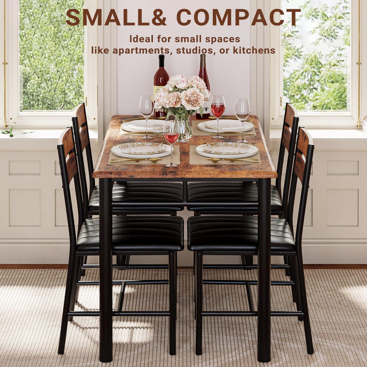 Rustic Brown Dining Table