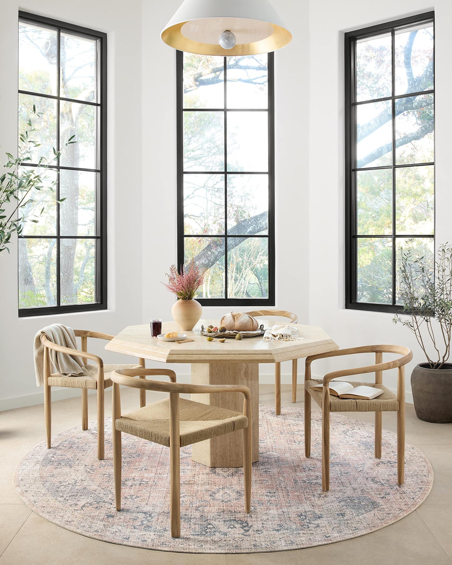 Blush/Grey Area Rug