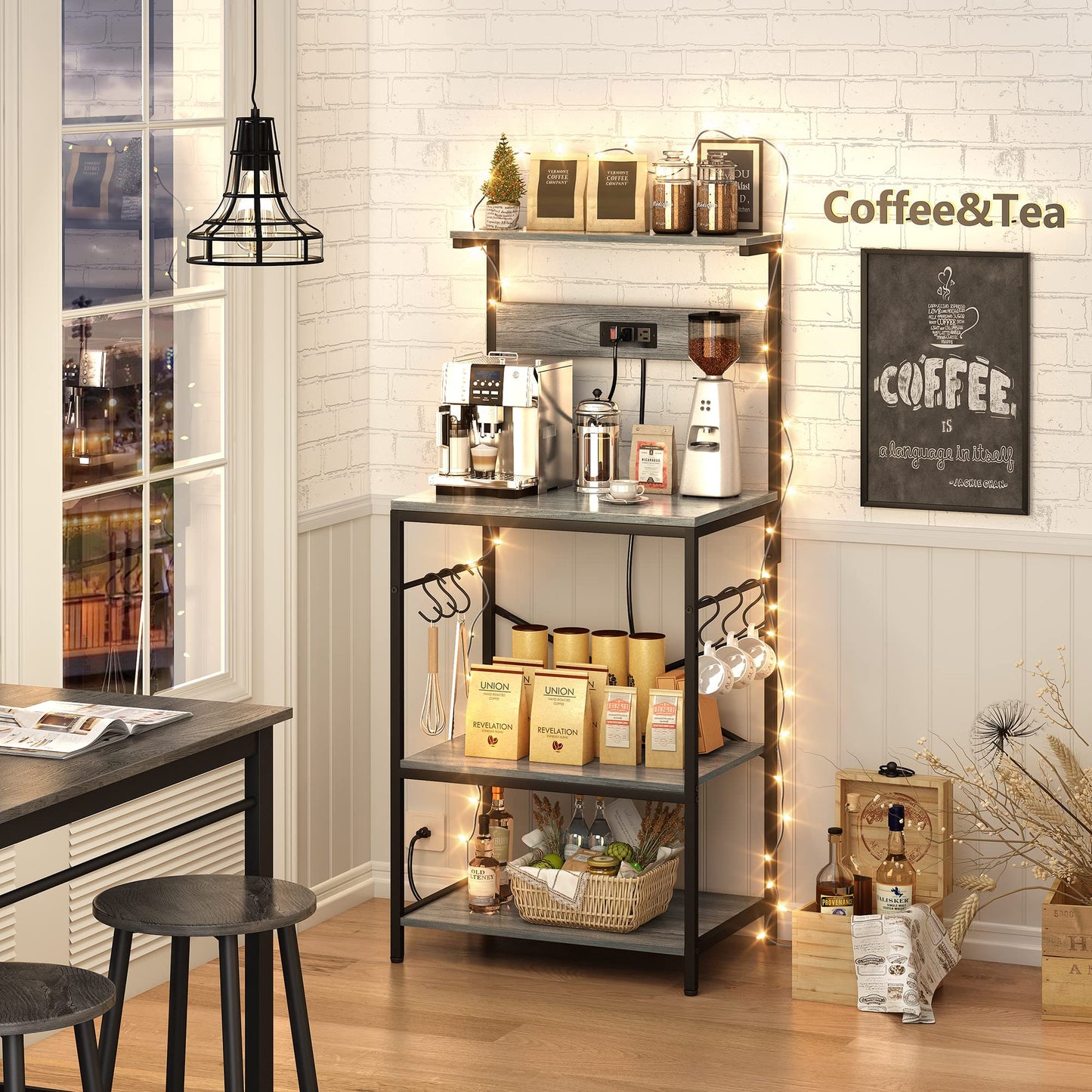Charcoal Gray Kitchen Rack