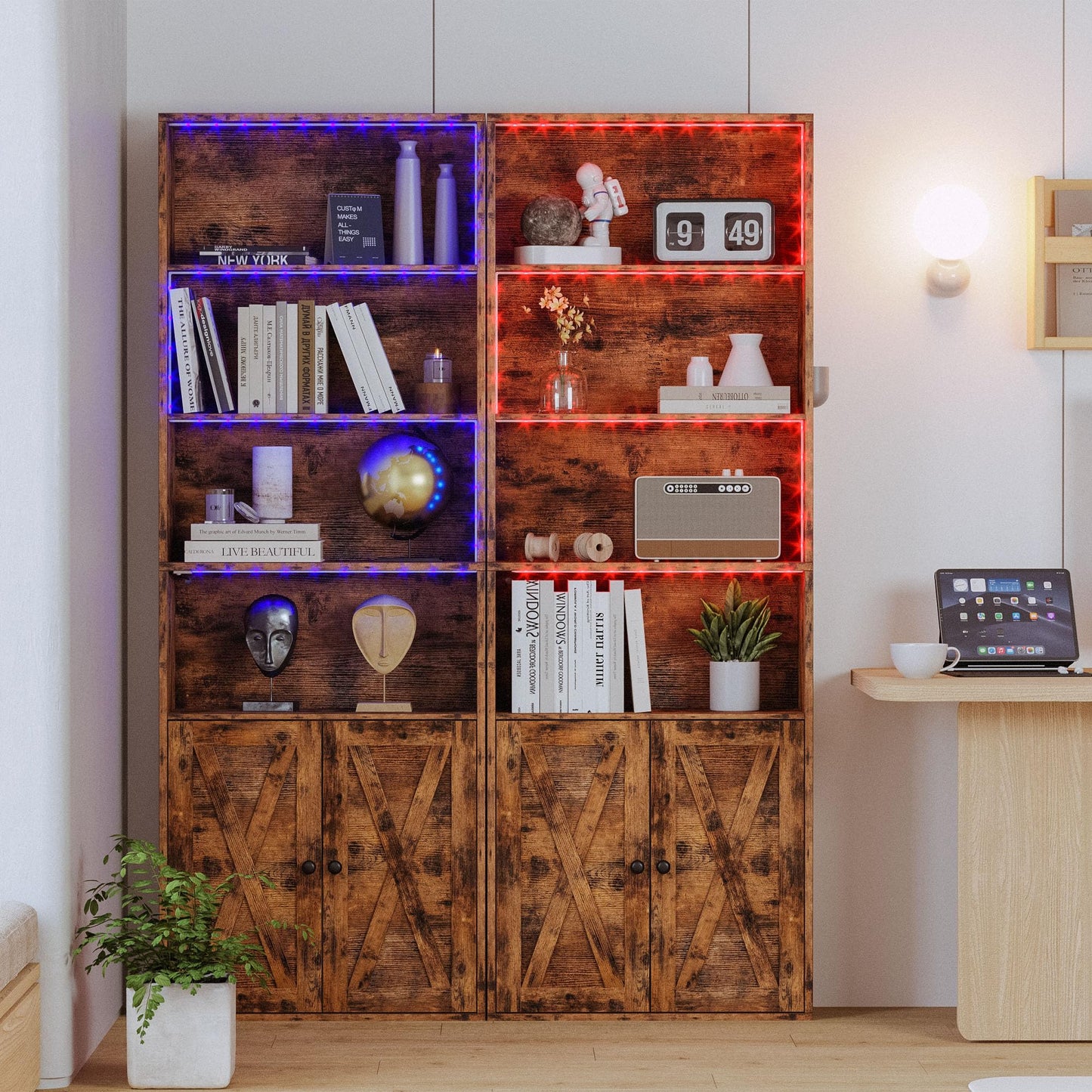 Vintage Brown Bookshelf