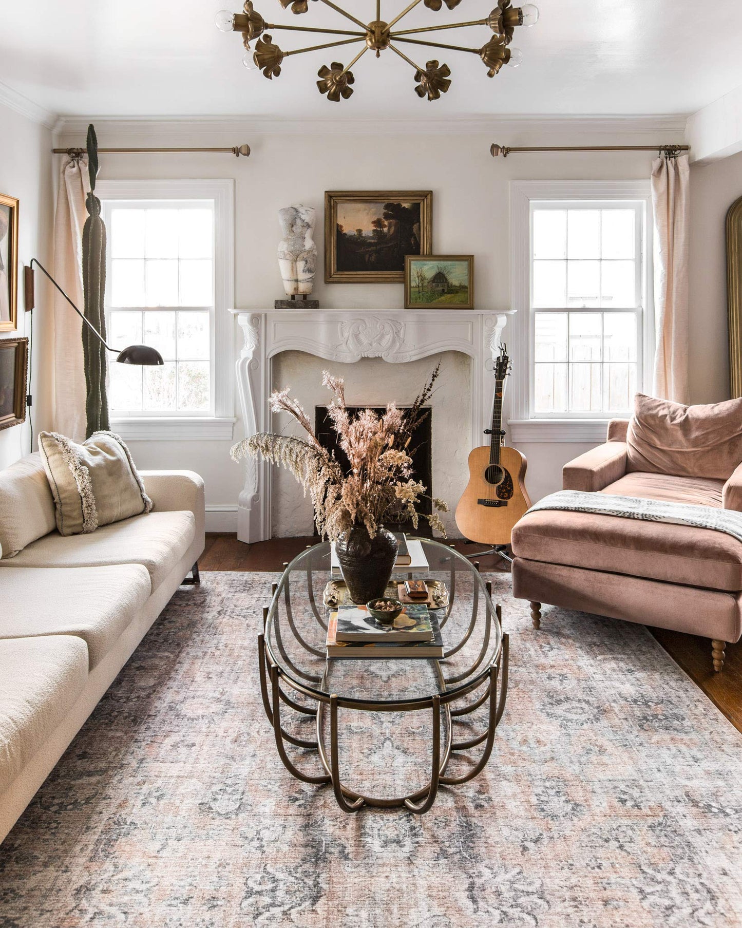 Blush/Grey Area Rug