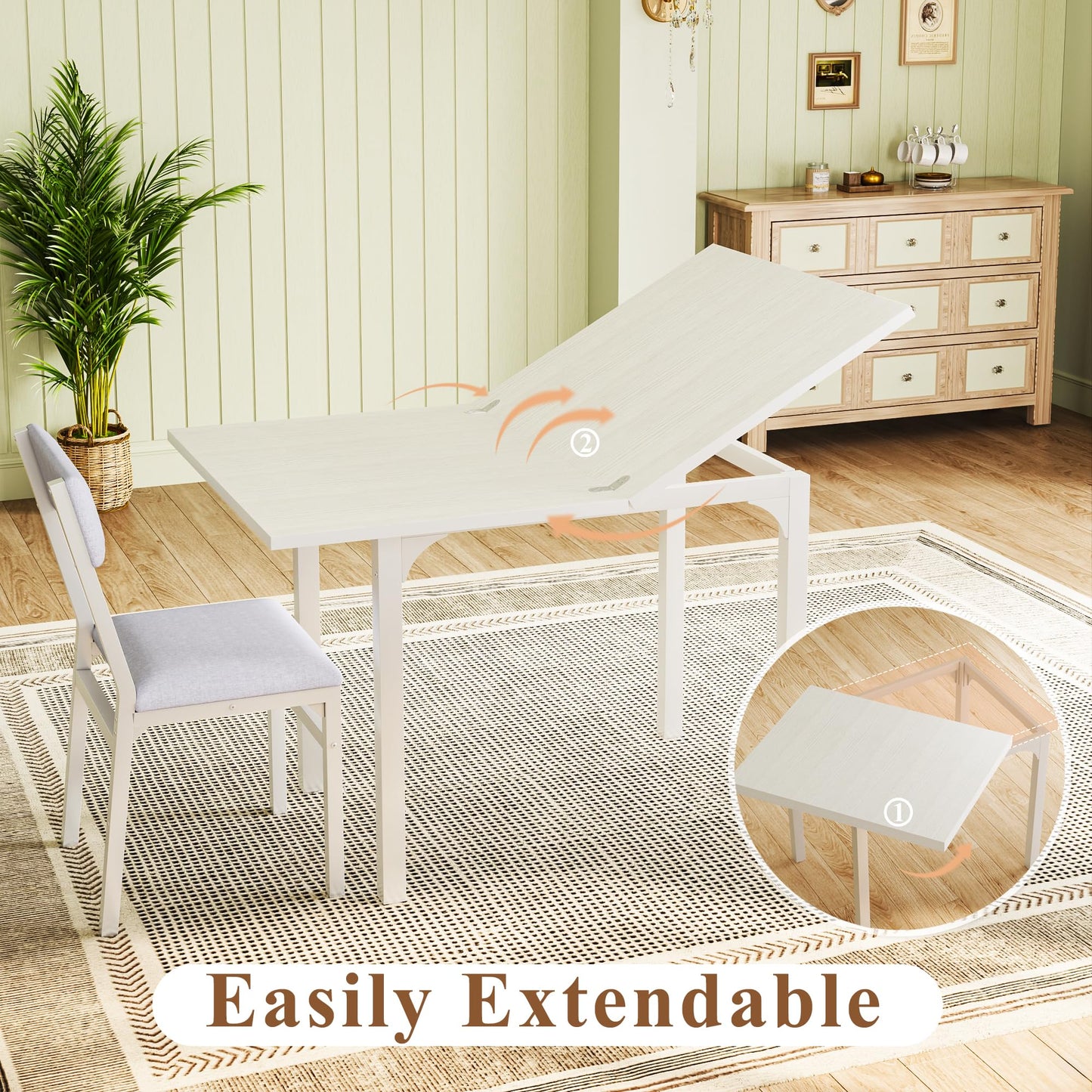 White Dining Table Set