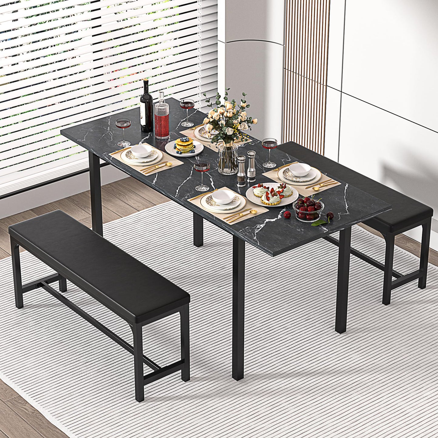 Black Extendable Kitchen Table