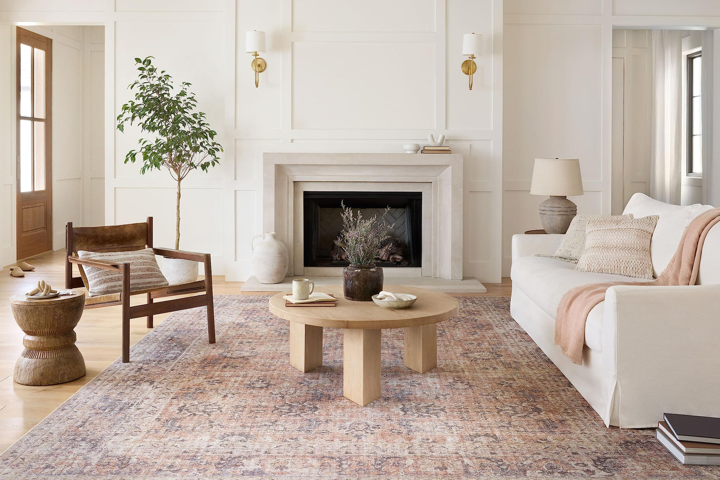 Blush/Grey Area Rug