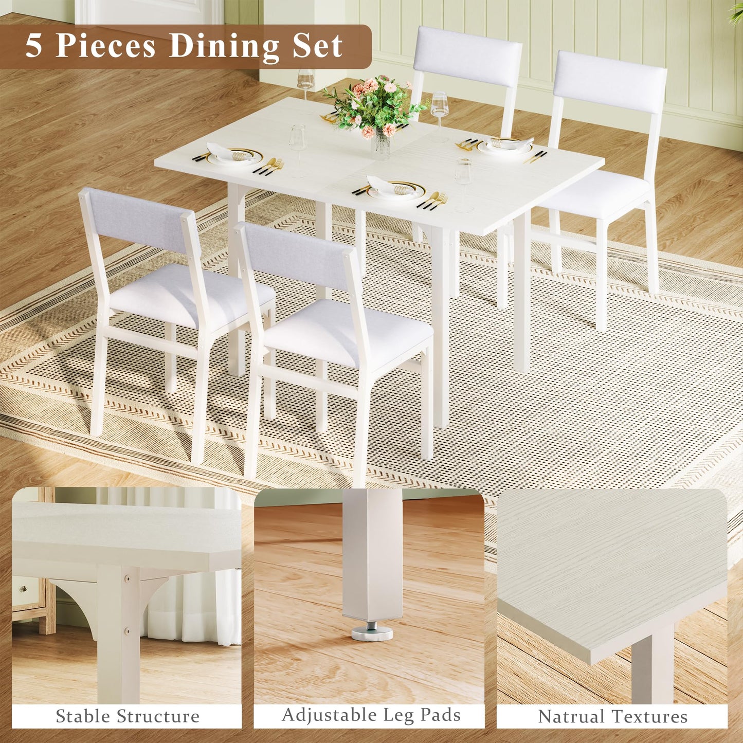 White Dining Table Set