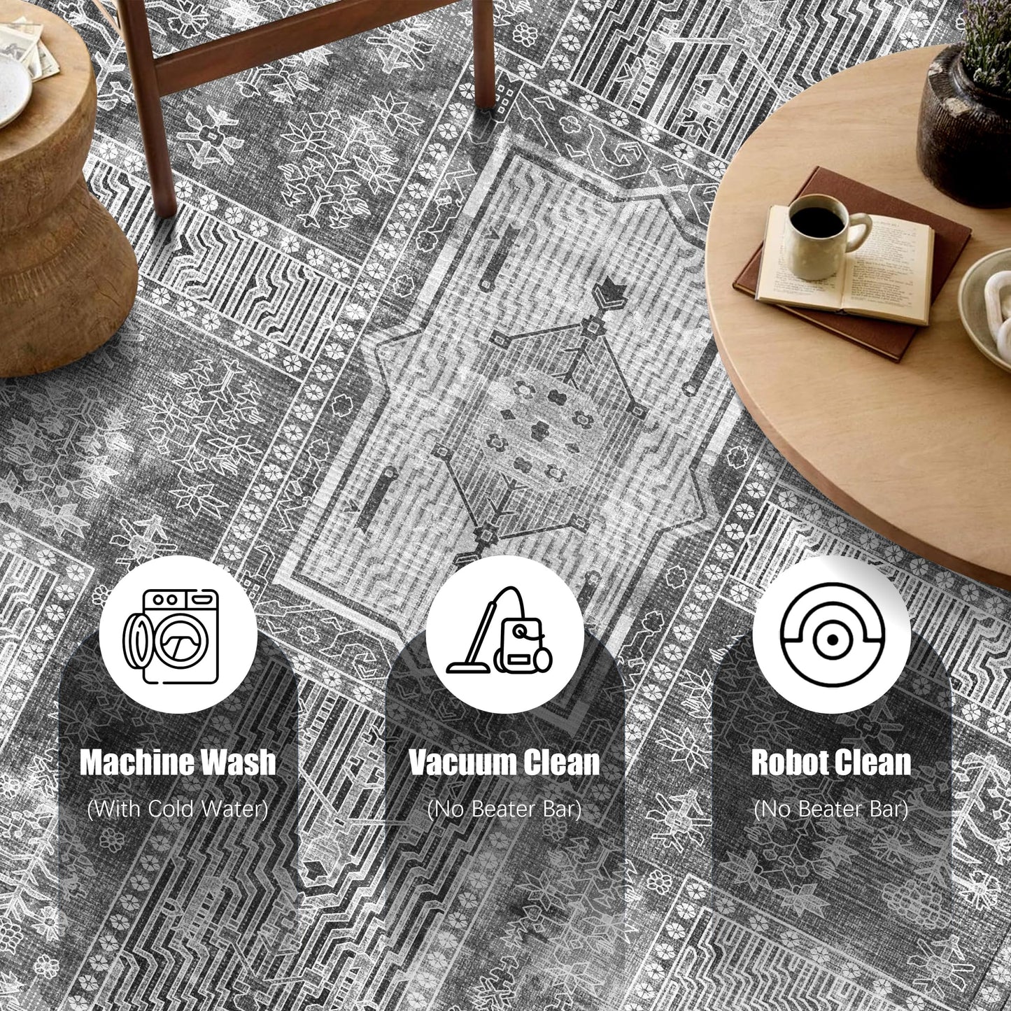 Vintage-grey Area Rugs