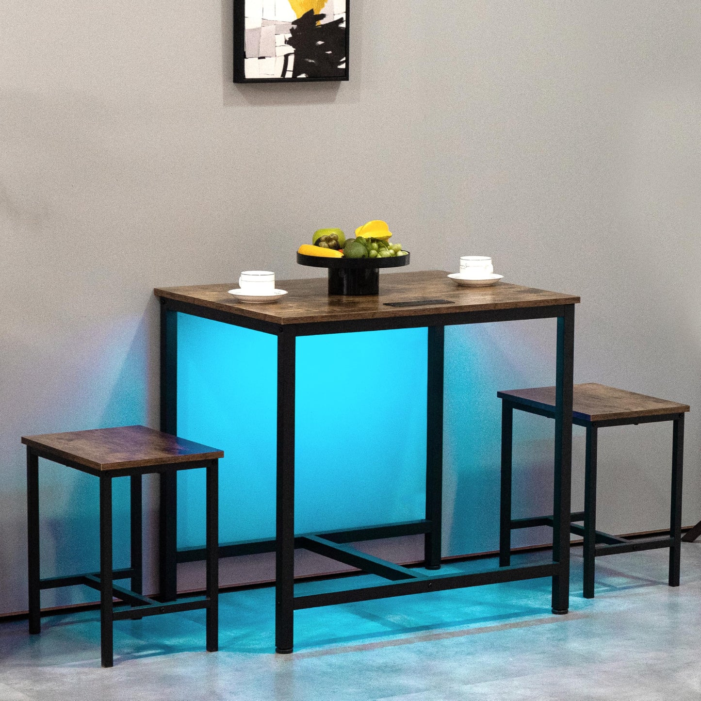 Dining Table with LED Lights