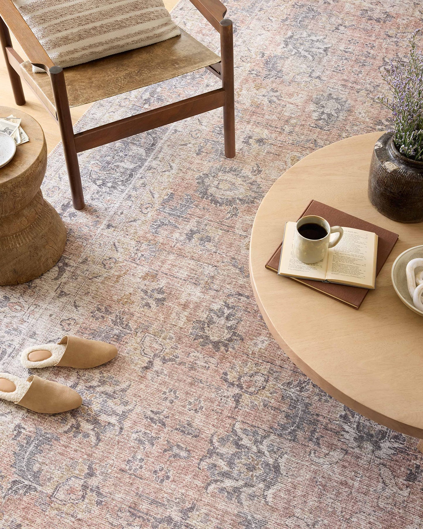 Blush/Grey Area Rug