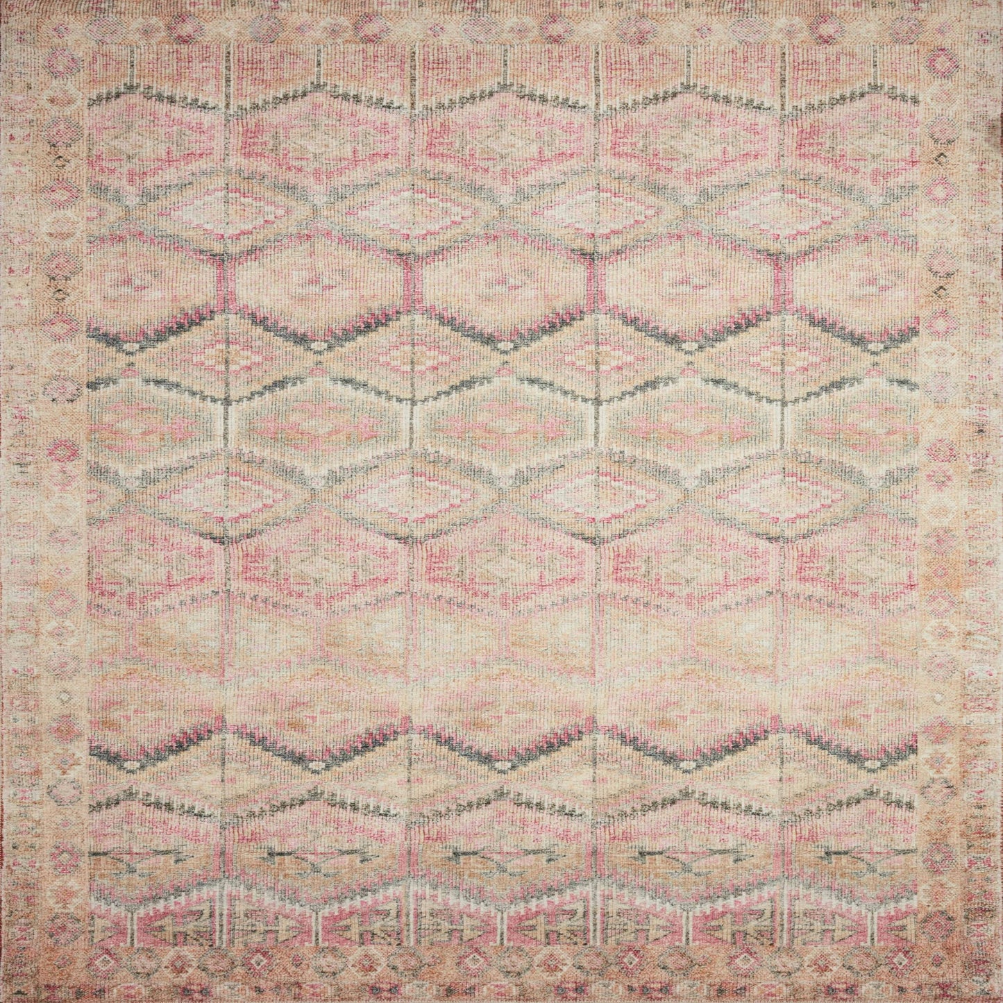 Pink/Lagoon Area Rug - 7'6" x 9'6"