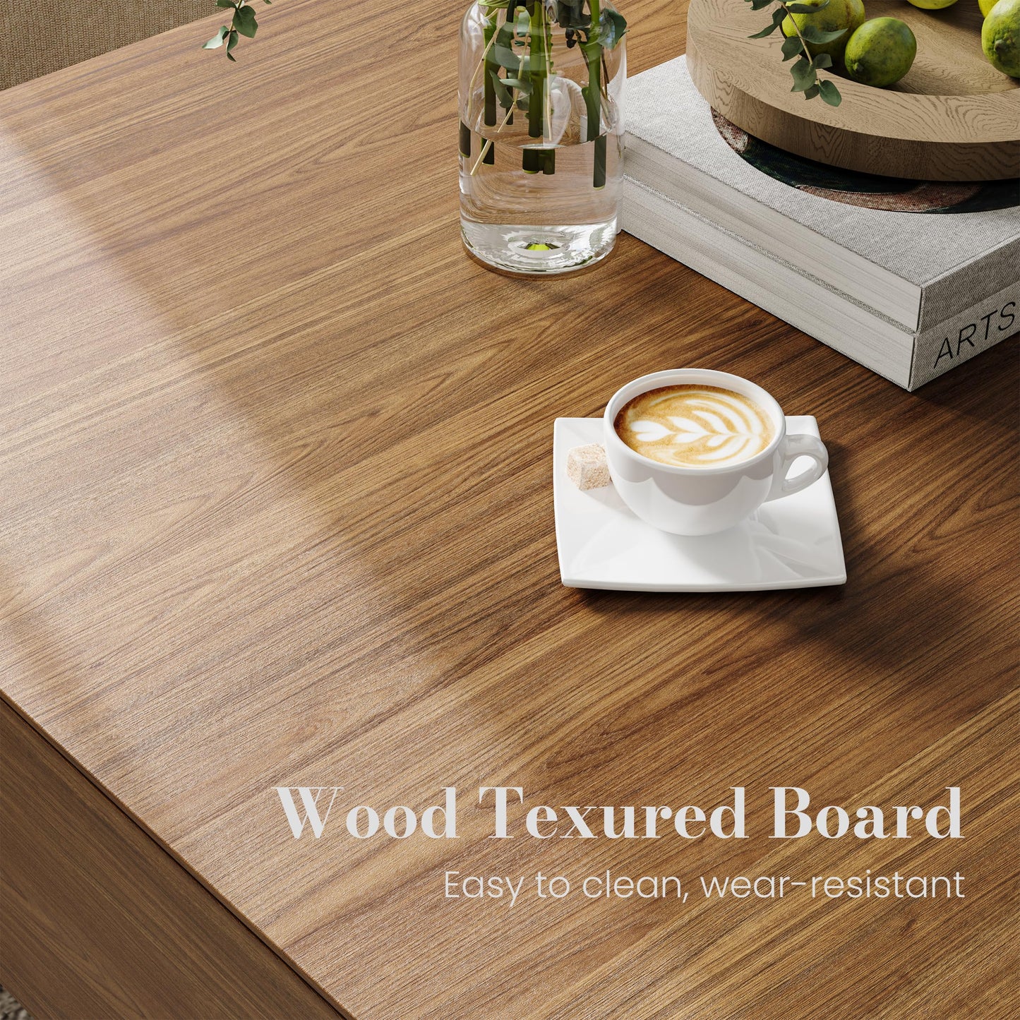 Walnut Modern Square Coffee Table