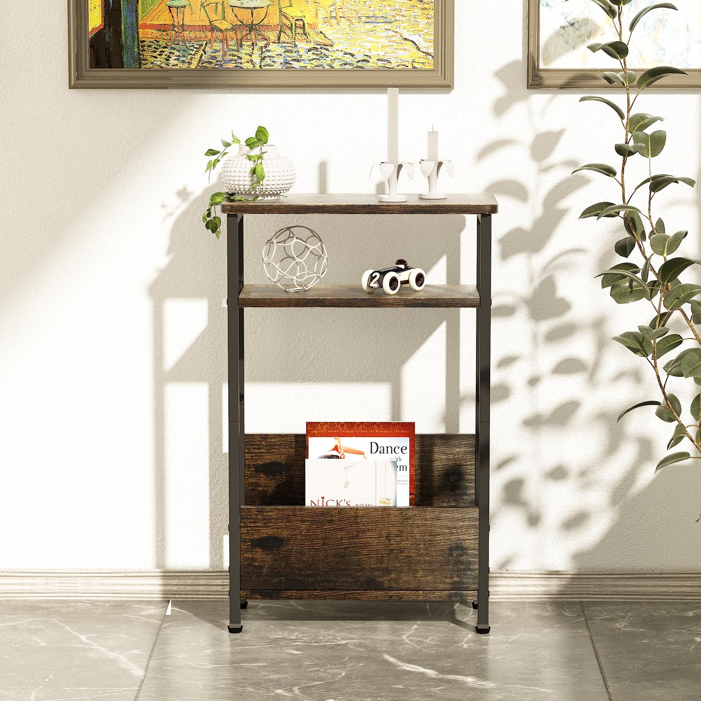 3 Tier Side Table for Small Spaces