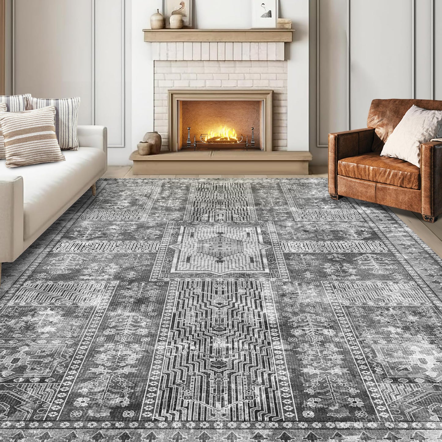 Vintage-grey Area Rugs