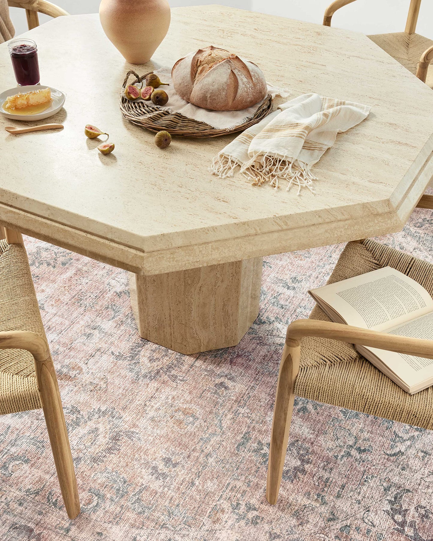 Blush/Grey Area Rug