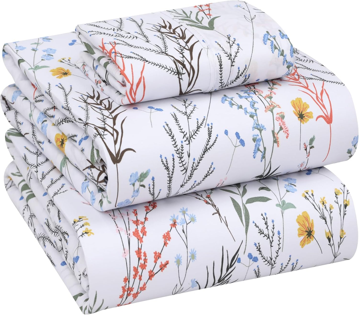 4 Pieces Cotton Sheets Set