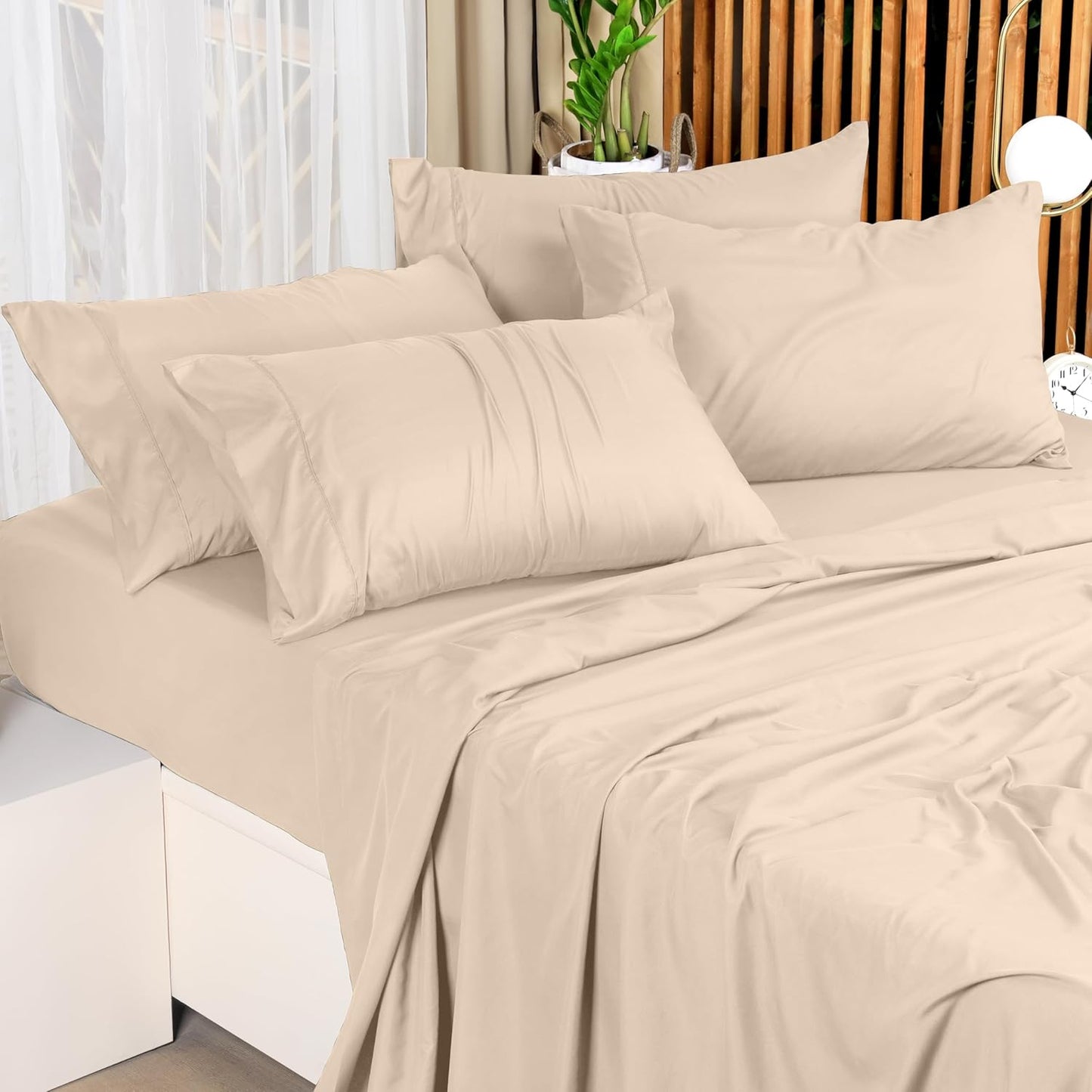 Bedding Queen Bed Sheets Set - 4 Piece