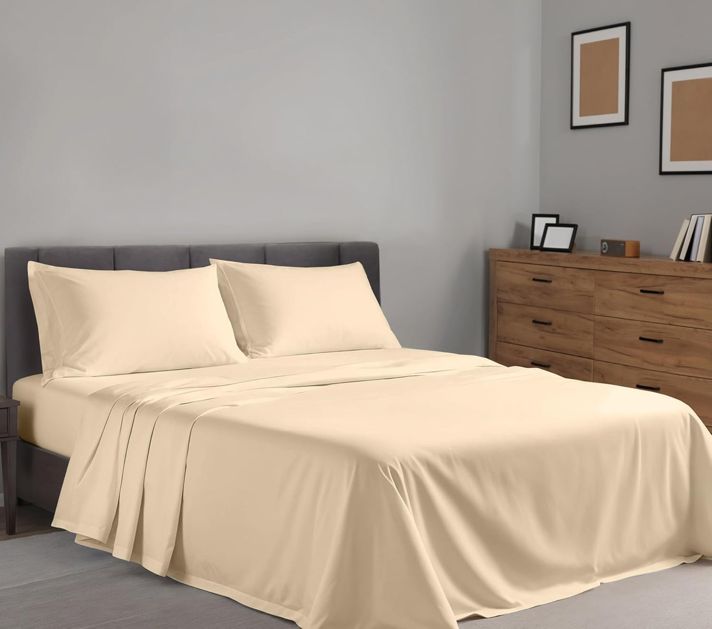 4 Pieces Cotton Sheets Set