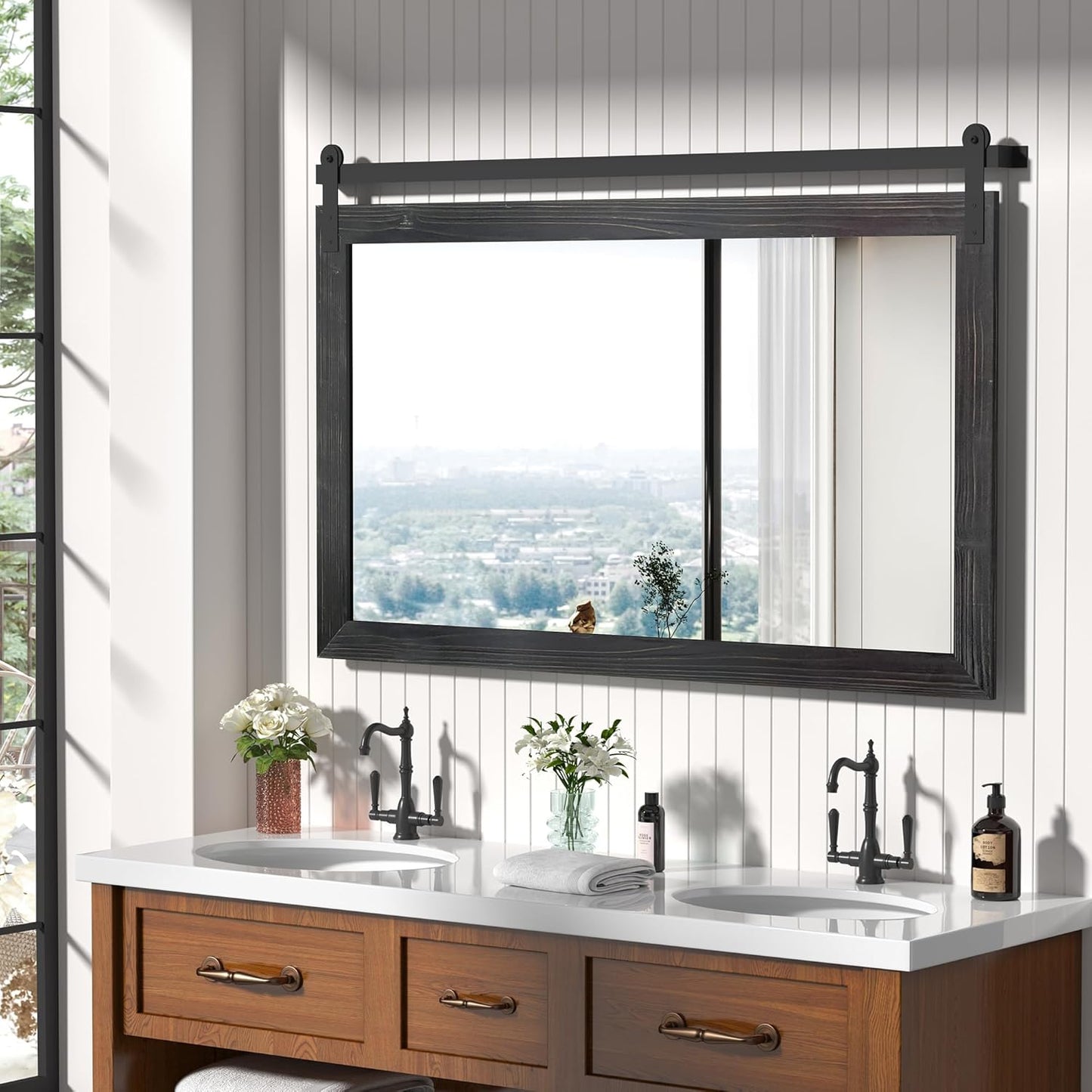 Farmhouse Barn Door Wall Mirror
