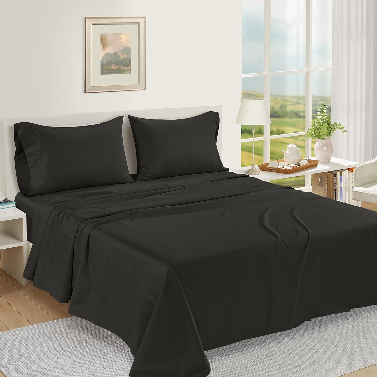 Luxurious Feel Cotton Sheets Queen Size