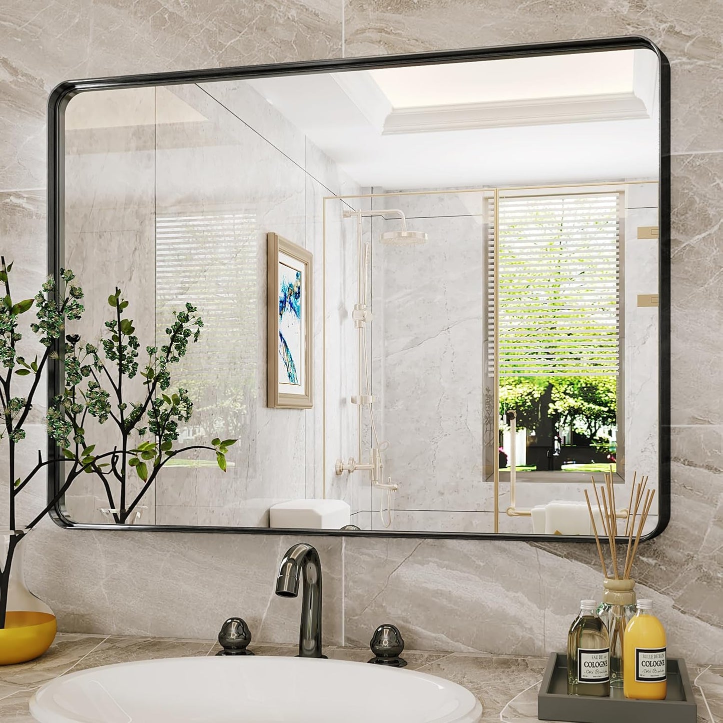 Wall Mounted Vanity Round Corner Mirror