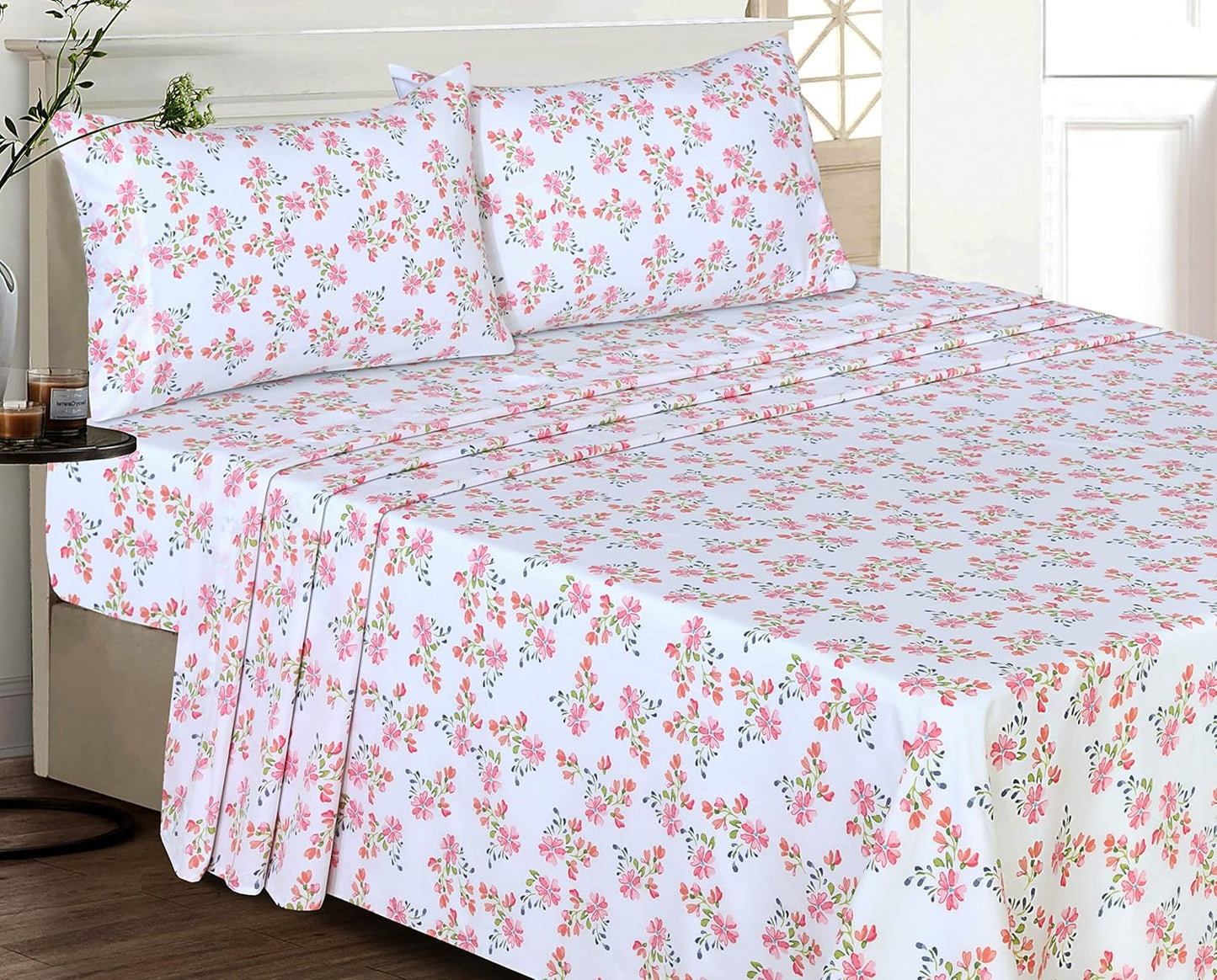 4 Pieces Cotton Sheets Set