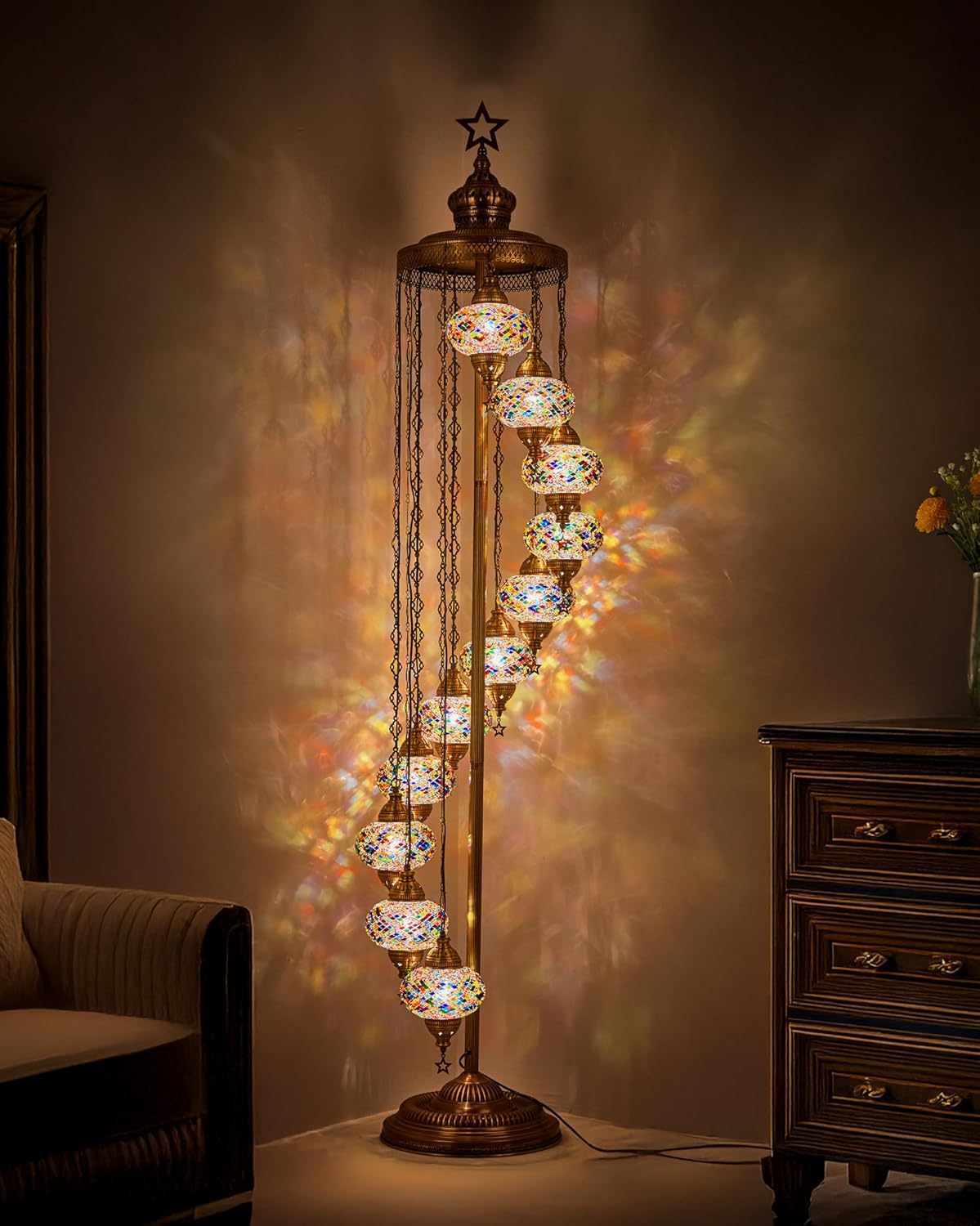 7ft Tall Standing Lamp for Bedroom & Living Room - Handmade Decorative Lighting