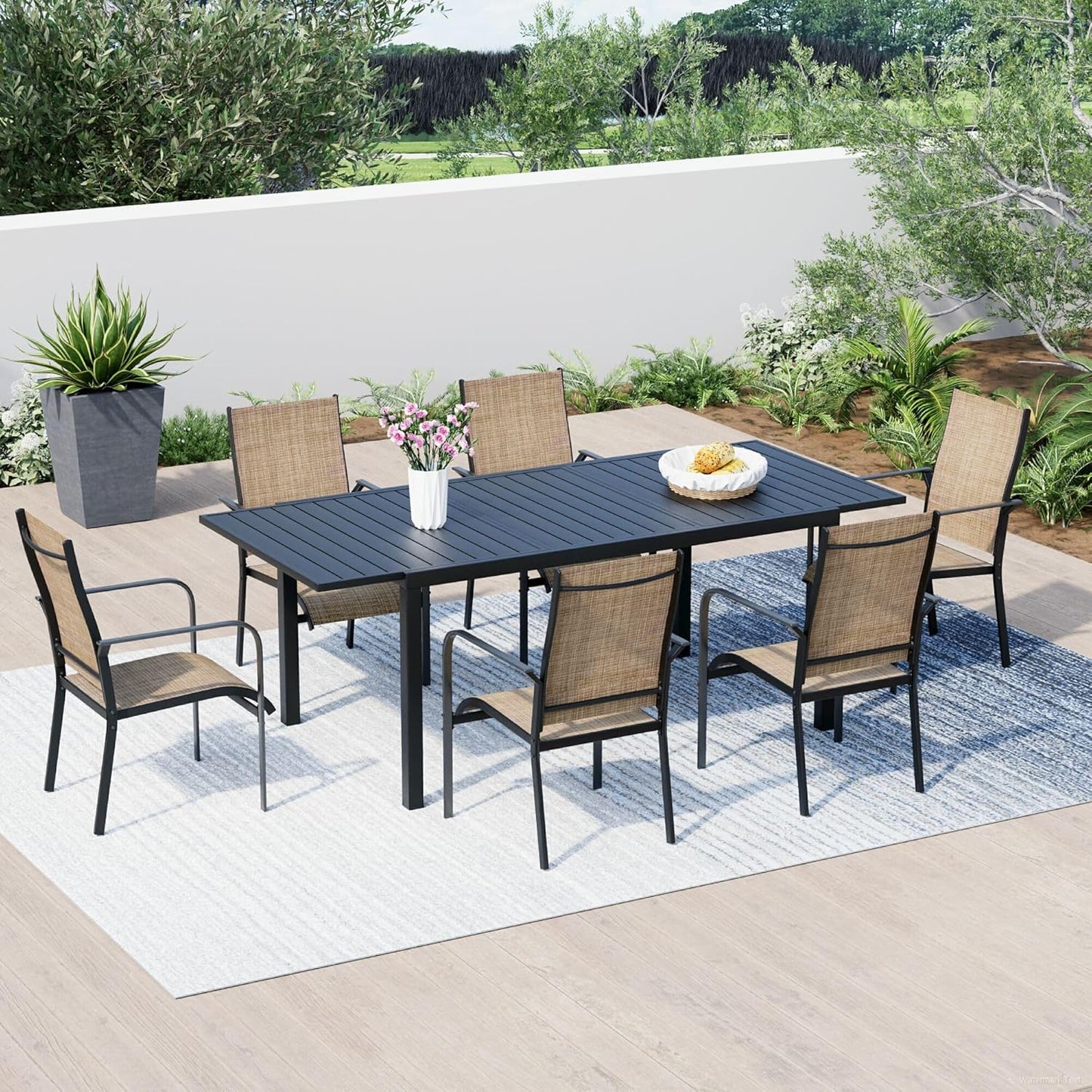 7-Piece All-Weather Rattan Patio Dining Set