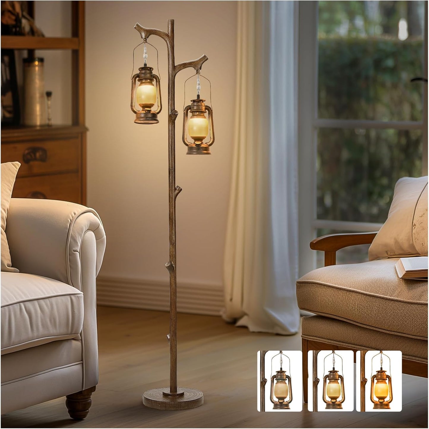 68" High Farmhouse Rustic Country Cottage Floor Lamp