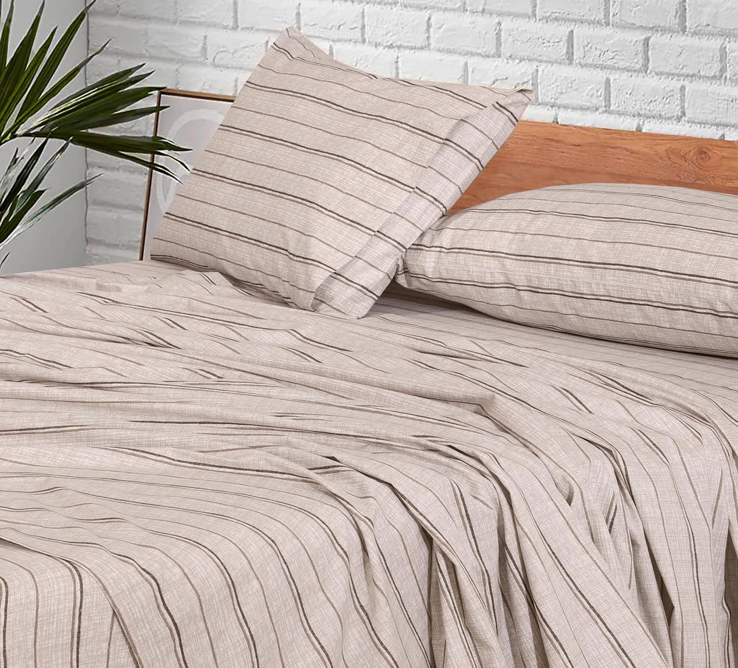 4 Pieces Cotton Sheets Set