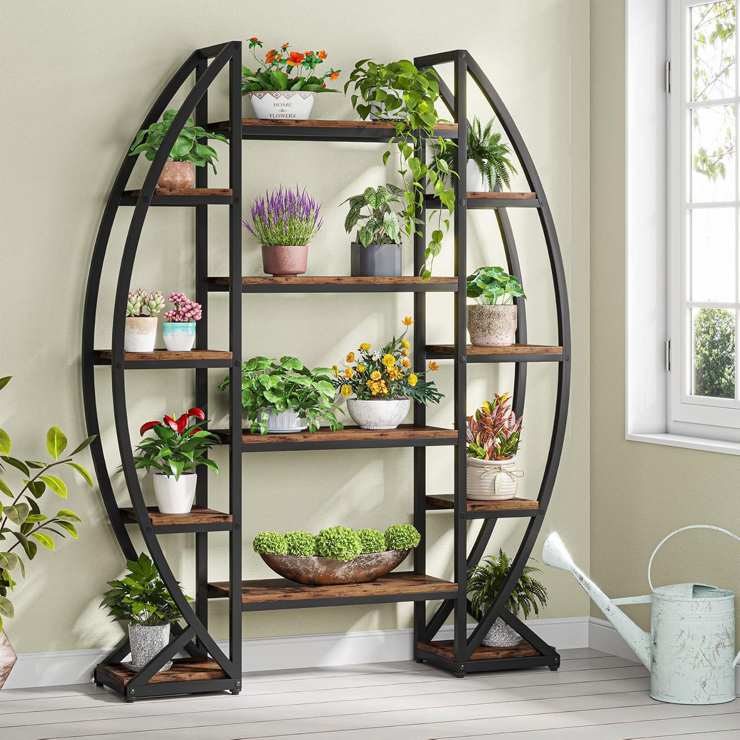 8 Tiered Curved Plant Stand