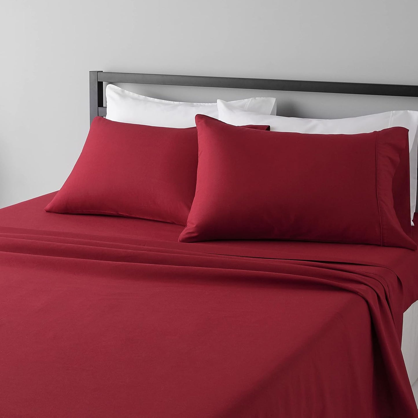 Wrinkle free microfiber 4 piece bed sheet set