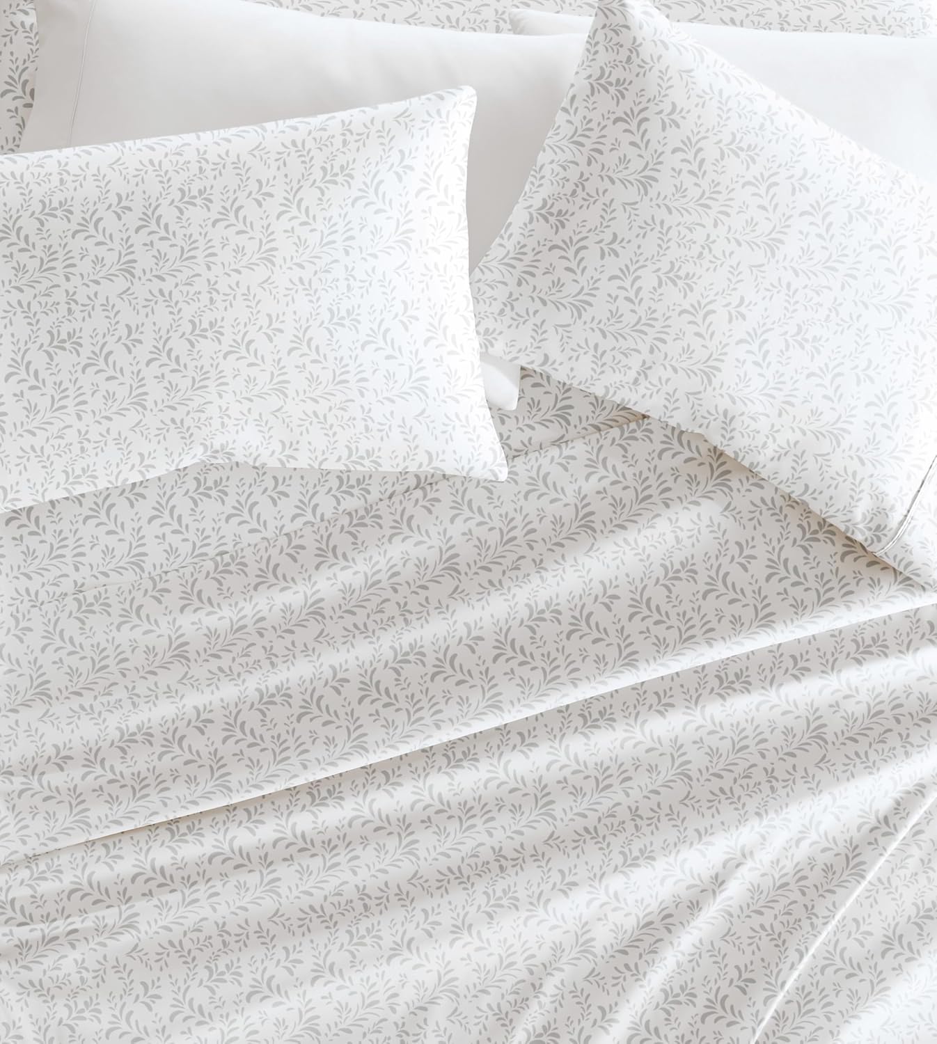 Patterned Microfiber 4 Piece Sheet Set