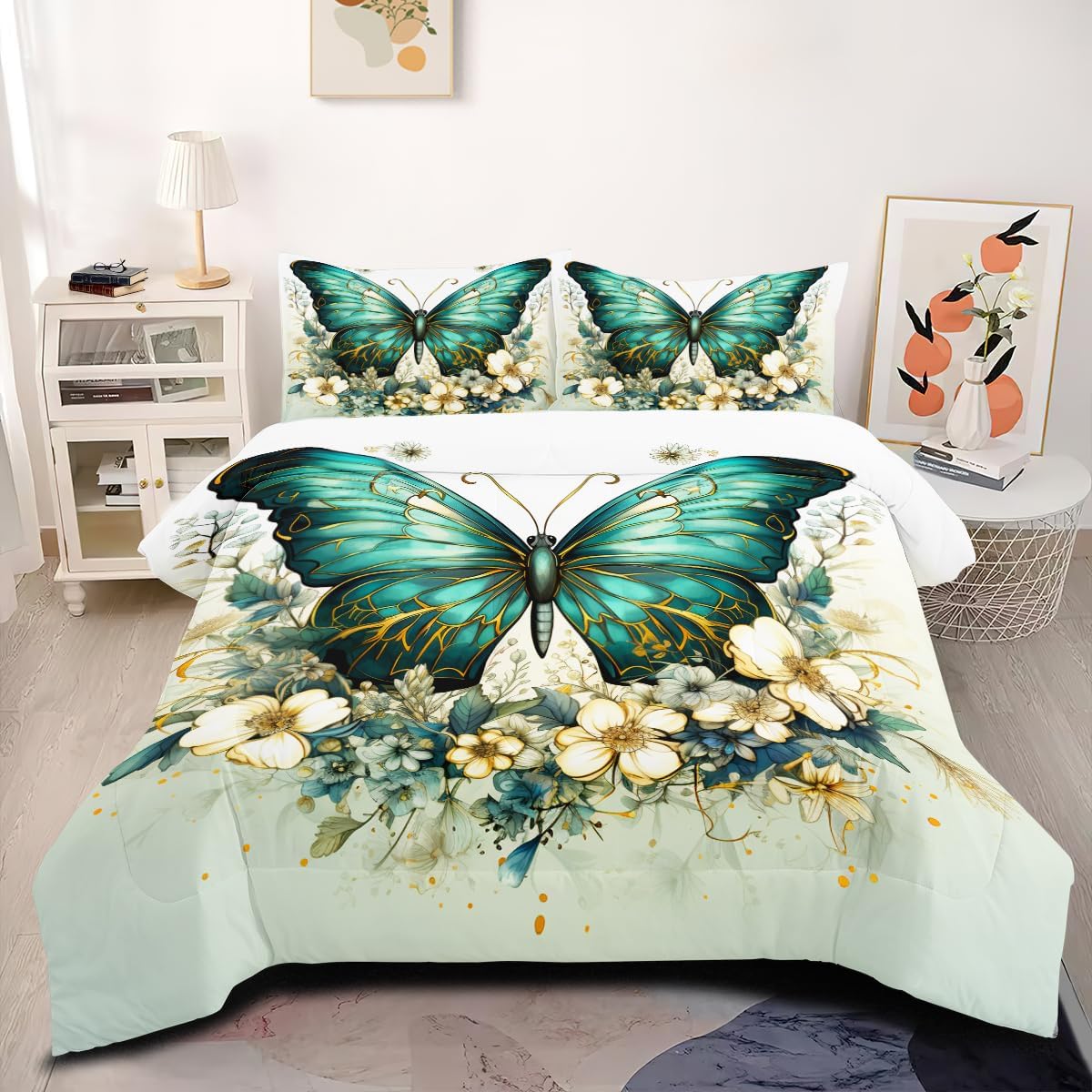 Queen Size Butterfly Comforter Set