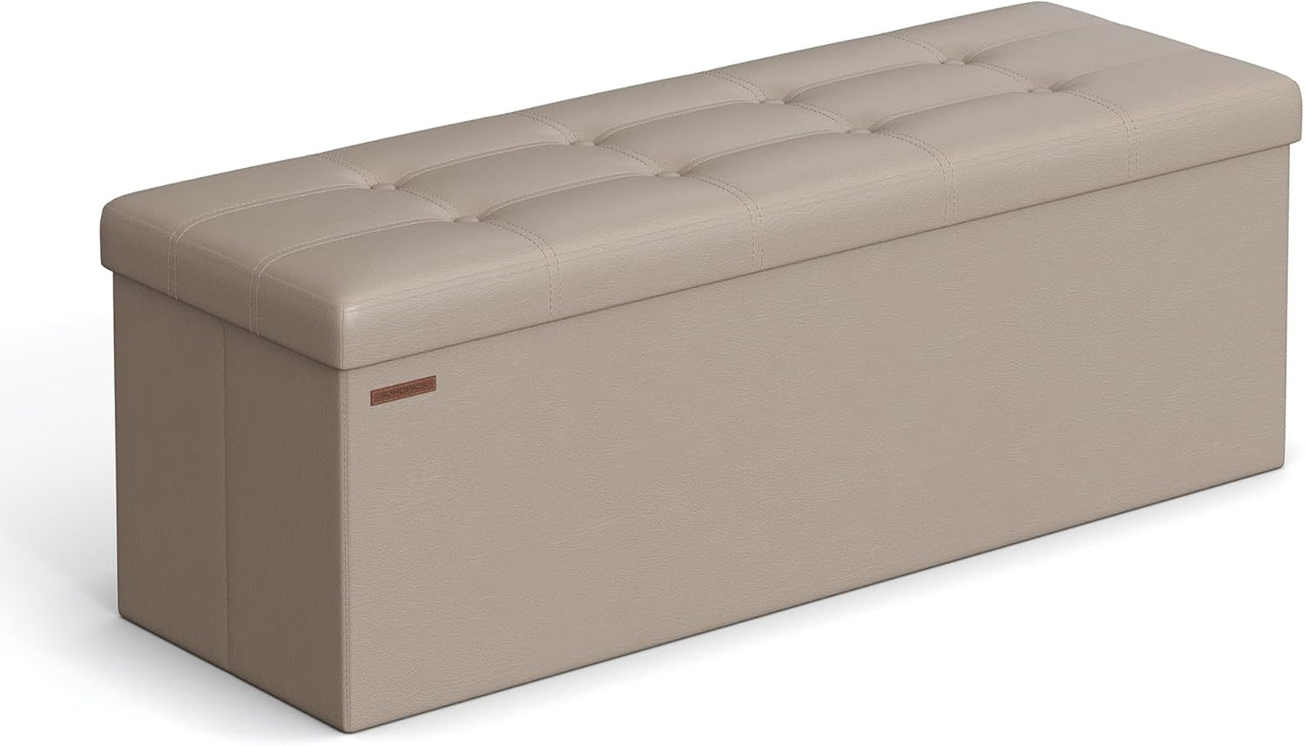 43 Inches Folding Storage Ottoman Bench