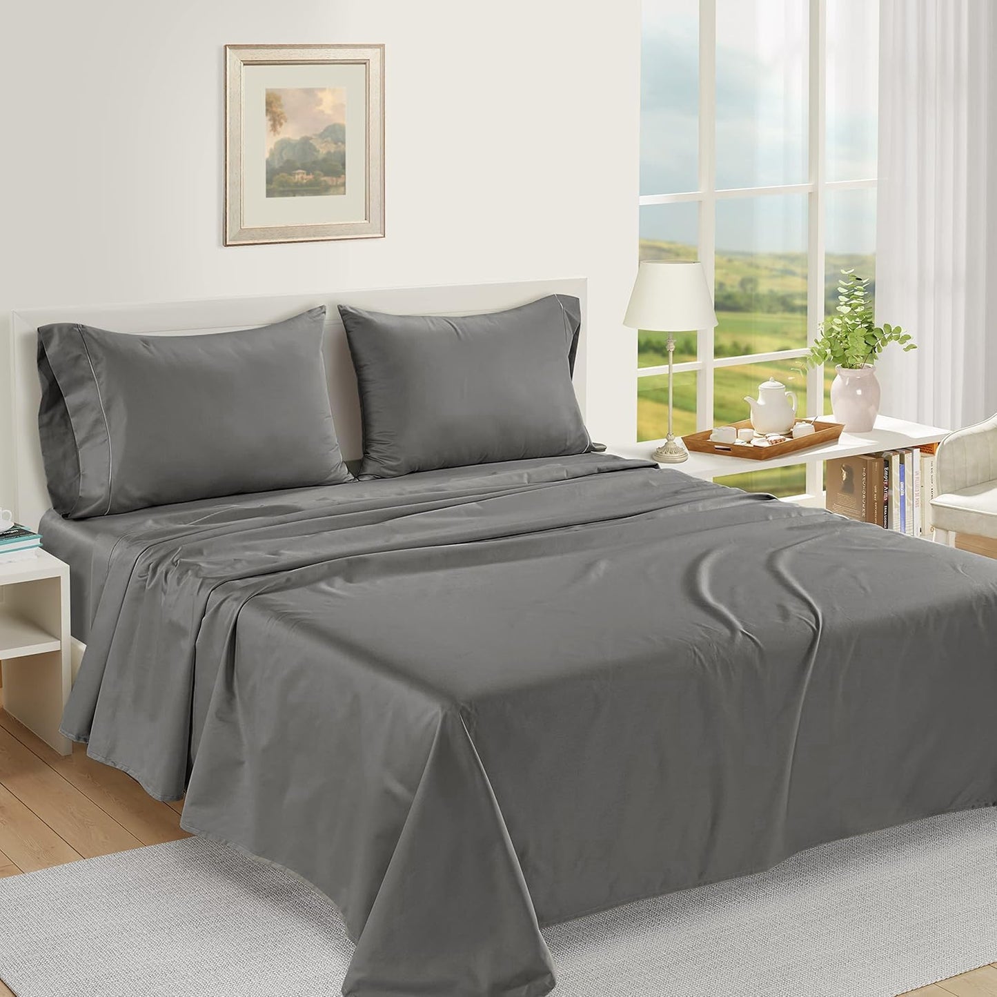 Luxurious Feel Cotton Sheets Queen Size
