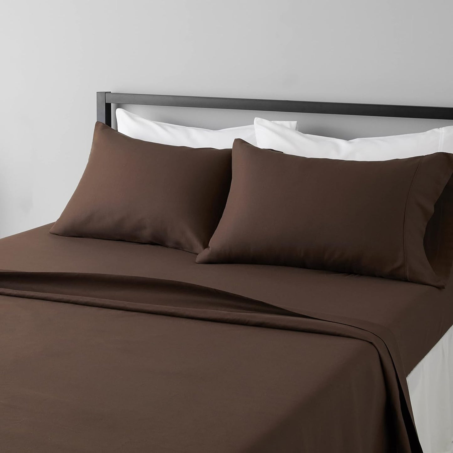 Wrinkle free microfiber 4 piece bed sheet set