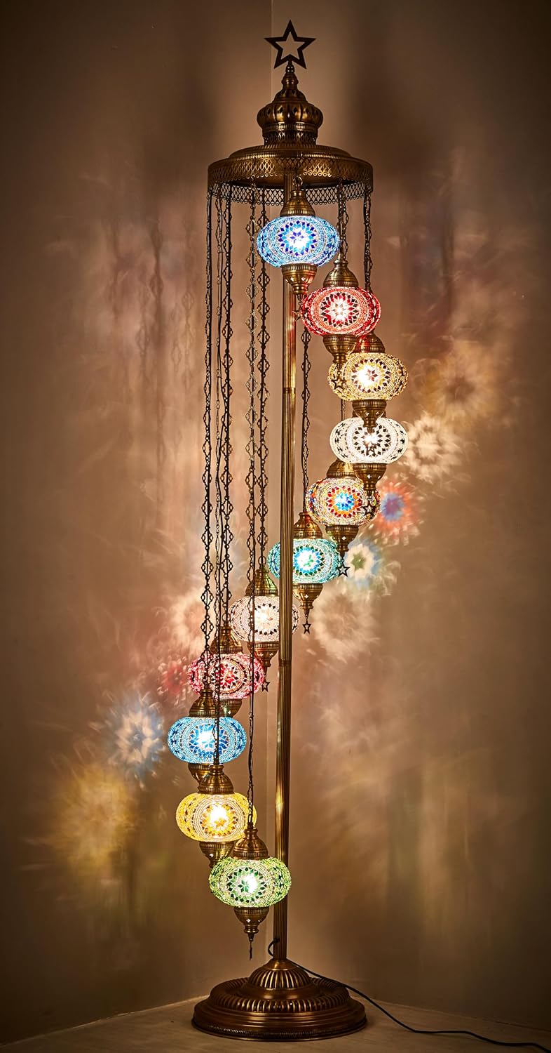 7ft Tall Standing Lamp for Bedroom & Living Room - Handmade Decorative Lighting