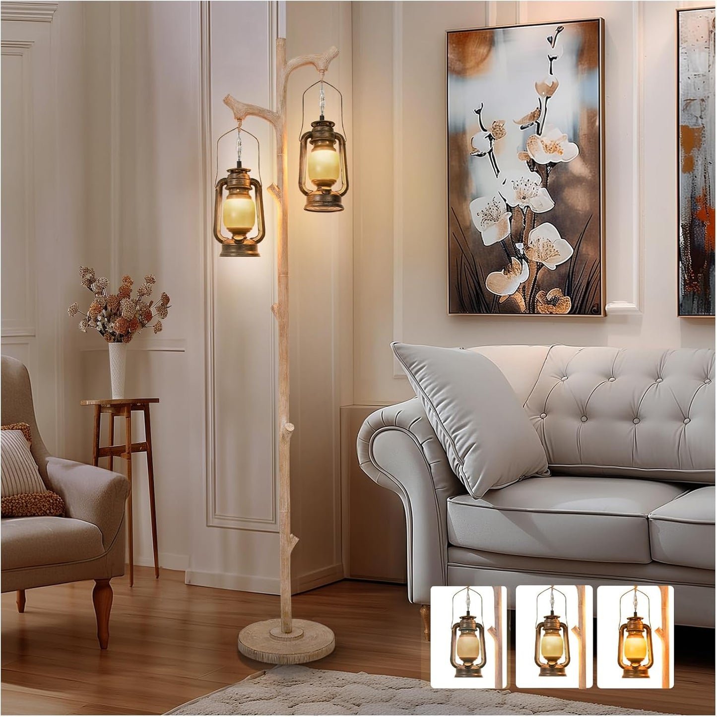 68" High Farmhouse Rustic Country Cottage Floor Lamp