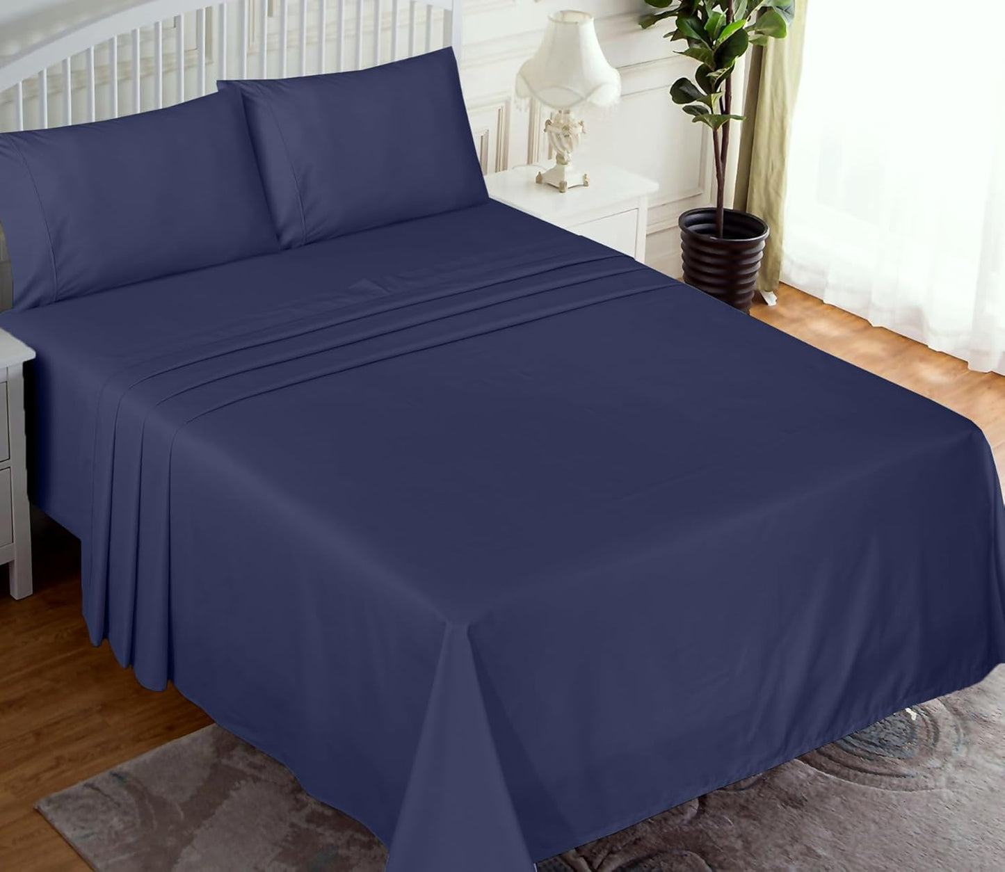 4 Pieces Cotton Sheets Set